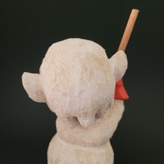 Vintage Henning Troll Standing on Skis Hand Carved in Norway 7 1/2″