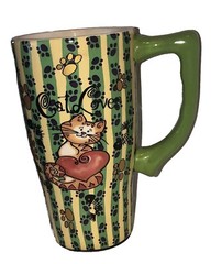 Large Ceramic Coffee Mug Cat Lovers