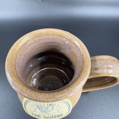 Deneen Pottery Hand Made Coffee Mug Cup Brown Glaze Egg Harbor Illinois IL