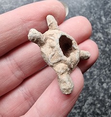 Rare Celtic Lead Bead / Proto Money Cruciform Amulet Antique Metal Detector Find