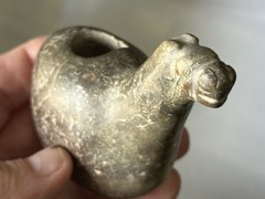AMAZING PRE-COLUMBIAN CANOPA / CONOPA LLAMA EFFIGY VOTIVE CONTAINER FIGURE PERU