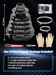 CVS18 CV Boot Split Constant Velocity Joint Gaiter Boot Replacement Kit, Wear-Re