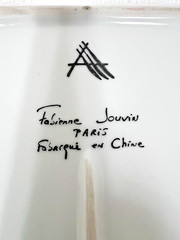 Fabienne Jouvin Paris Porcelain Tray Botanical 9 3/4″ x 5.5″ Signed