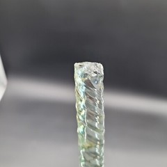 Rare Antique Whimsy Parade Cane Light Blue End Of Day Blown Twisted Glass Rod