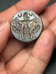 Near Eastern Intaglio Hadeed (hematite) Stone Stamp Seal Bead