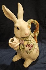Fitz & Floyd Fauna and Flora 2003 Teapot Rabbit Tea Bunny Spring RARE