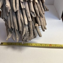 Vtg Large 25″ Driftwood Xmas Pine Tree Hand Crafted Wood Sticks Folkart Rustic