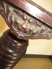 ANTIQUE PEDESTAL STAND TABLE ORNATE Circa 1890 “Bronze Statue Clock” To Restore