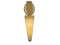 Vintage Art Nouveau Brass Bookmark Dancing Couple Etched Scrollwork Page Marker