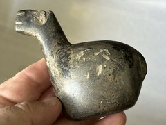 AUTHENTIC PRE-COLUMBIAN CANOPA / CONOPA LLAMA EFFIGY VOTIVE CONTAINER PERU