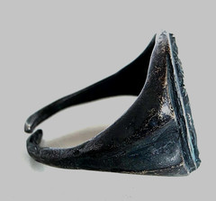 300 BC Ancient Roman Silver Ring Mithras mystery god of legions and victories