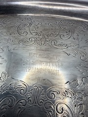 1962 Fresh Meadow Country Club Silver Plate Trophy Tray Presentation Platter NY