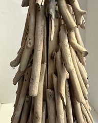 Vtg Large 25″ Driftwood Xmas Pine Tree Hand Crafted Wood Sticks Folkart Rustic