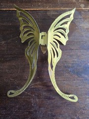 NIB Set Of 3 VTG Home Interior Gold Metal Wood Butterflies Art Decor Shabby Chic