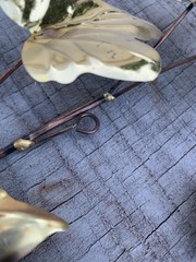 Vintage MCM Brass & Copper Tone Ivy Leaf Wall Art Set of 5 Metal Botanical Decor