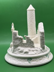 Belleek Devenish Round Tower Centerpiece ~ Millennium 2000 Collection