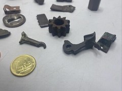 Metal Detector Finds Lot Brass? Copper? Washer Nuts Parts Pieces MK