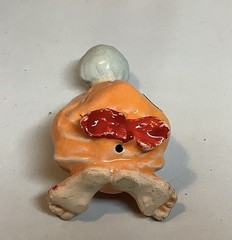 Hagen Renaker Little Horrible Bag In A Sack Orange With Original Label