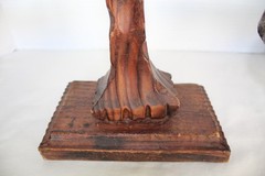 Hand-Carved Wooden Scales of Justice Balance Scale | Rustic Folk Art Decor