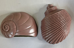 Vintage Mauve Pink Bathroom Wall Decor Seashells Art Burwood 1980s Conch Shell
