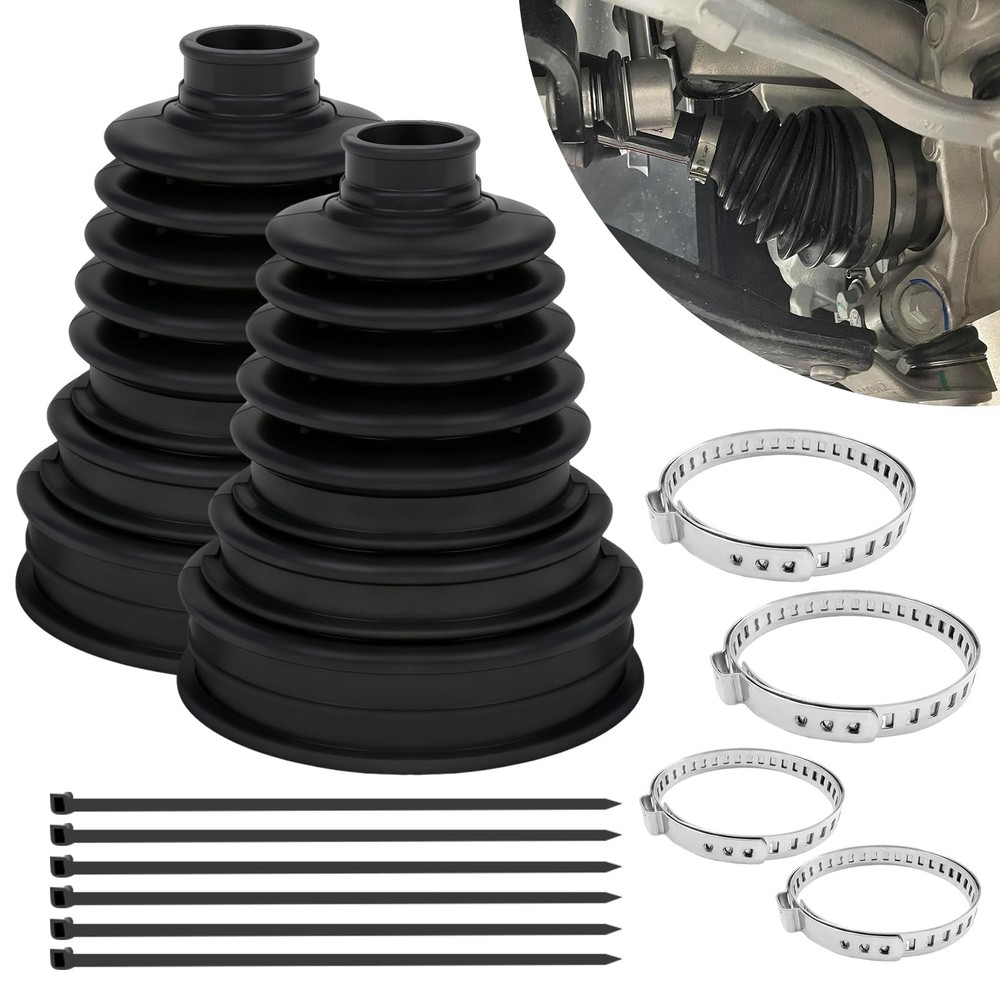 2PCS Universal CV Axle Boot Repair Kit Flexible Silicone Joint Covers Set