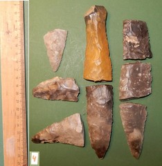 Broken daggers, spear points & sickles: DANISH STONE AGE tool from NEOLITHIC