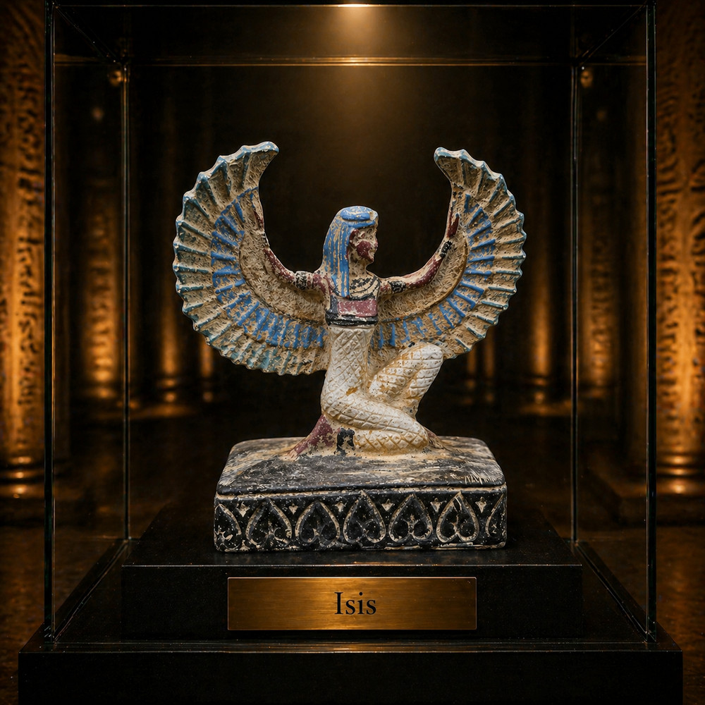 Authentic Ancient Egyptian Antique Rare Goddess Isis Statue Figurine Egyptian BC