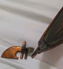 Vintage Gondola Gondolier Music Box Copper Color Plated READ Repair Project
