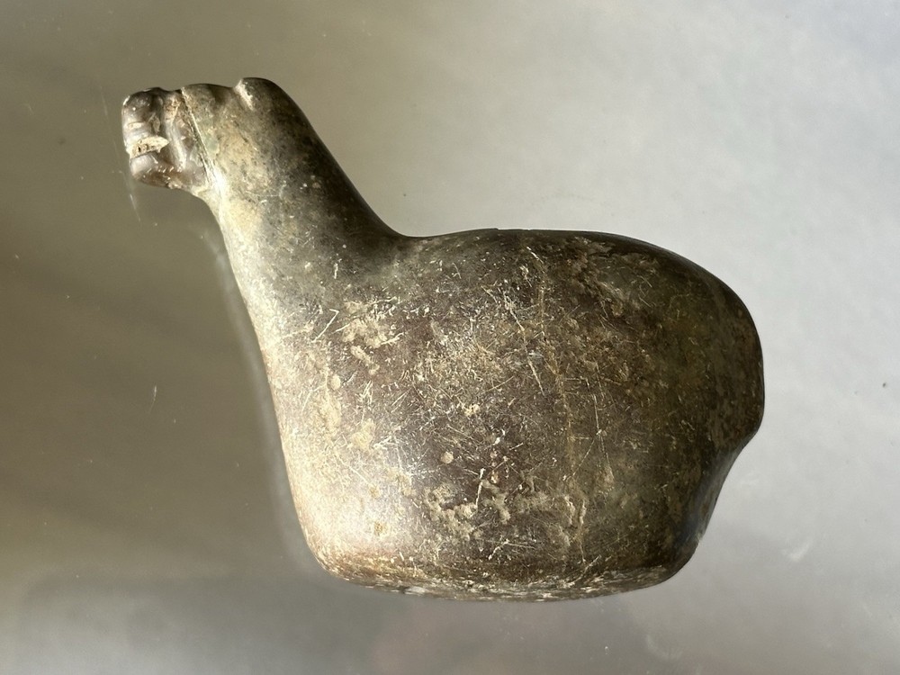 AMAZING PRE-COLUMBIAN CANOPA / CONOPA LLAMA EFFIGY VOTIVE CONTAINER FIGURE PERU