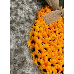 Handmade by me Pineapple Door Wreath From Sunflowers