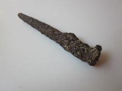 very rare ancient Roman iron nail for crucifixion 1-2 century AD.