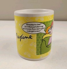 MAXINE Hallmark Coffee Mug “Not Grouchy By Nature ” & “Breakfast In Bed” 10 oz