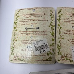 Boyds The Bearwear Collection Set 0f 5 New On Cards Pins Brooches Oakley Minnie