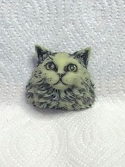 Harmony Kingdom art Neil Eyre Designs Halloween Glow Dark Cat Kitty magnet LE50