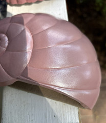Vintage Mauve Pink Bathroom Wall Decor Seashells Art Burwood 1980s Conch Shell