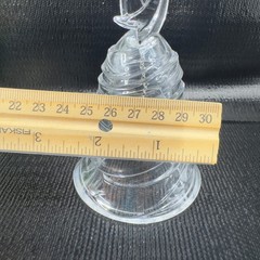 Mikasa Ribbon Classic Bell Full Lead Crystal Swirl Bell Made In Germany Clear