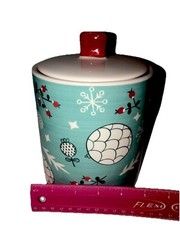 Adorable Table Tops Unt Ceramic Canister Seal tight Winter Wonderland Fun