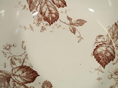ALBION BLOSSOM Chamber Set,5 piece Pitcher and Bowl set England,Brown and white