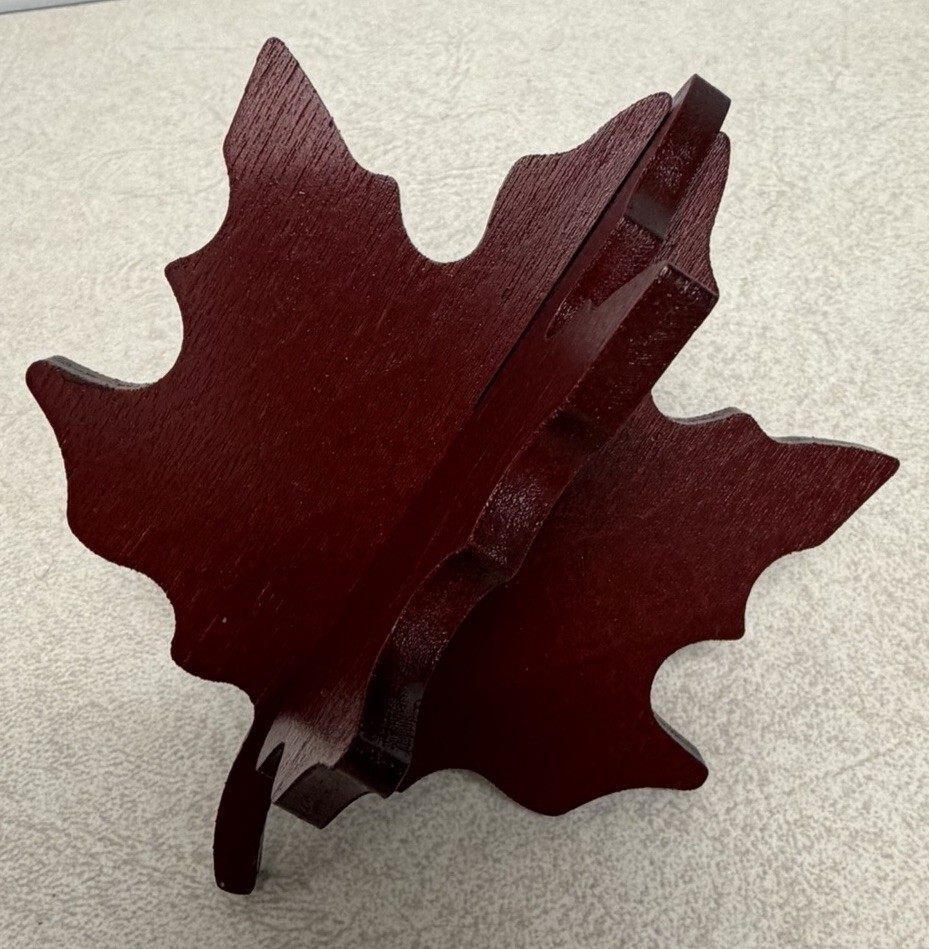 Longaberger WoodCrafts Brick Red Maple Leaf – Made in USA Wooden Wood Basket Co