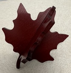 Longaberger WoodCrafts Brick Red Maple Leaf – Made in USA Wooden Wood Basket Co