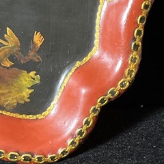 19th Century Japanese Paper Mache Tole Tray 24k Gold Trim 1800’s Estate Find