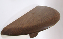 Vintage Traditional Solid Oak Wood Half Circle Round Sconce Wall Shelf 7x7x15