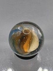 .59″ Vintage Cat Eye Hybrid Sparkler Marble- Akro Master Marble King Vitro – J62