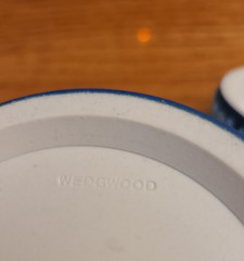 Dark Blue and White Wedgwood Jasperware Lidded Jar Approximately 4 1/2″ tall