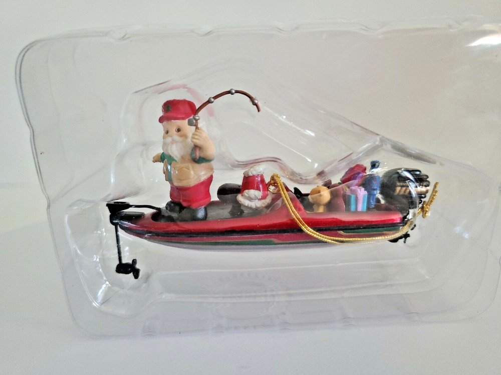 Catch Of The Holiday Enesco Treasury Of Christmas 1996 Ornament Santa Fishing