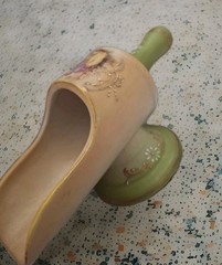 Hand Painted China Footed Vtg SGK Porcelain Scoop Pretty Victorian Cottage Core