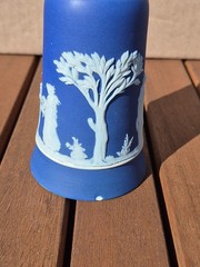 Edwardian Wedgewood Jasperware Sugar Shaker Muffineer Dark Blue EPNS