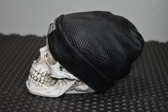 Skull With Black Cuffed Knit Beanie Figurine