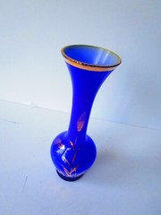 Vintage Enesco Japan Cobalt Blue over White w/ gold design Excellent condition