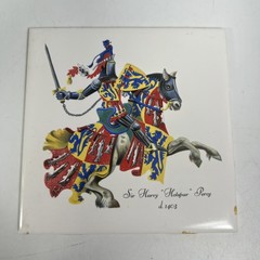 Vintage Ceramic Tiles H & R Johnson England British Knights Edward Plantagenet